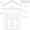 Ekena Millwork 40"W x 18 1/8"H x 1 3/4"P Half Round Sunburst Pediment PED40X18X01SB - alternate 2
